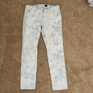 Adriano Goldsmith The Stilt Cigarette Leg Tie Dye Jeans 30R